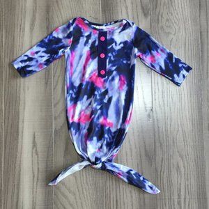 Baby Girls Tie Dye Sleep Gown Pajamas Sleeper